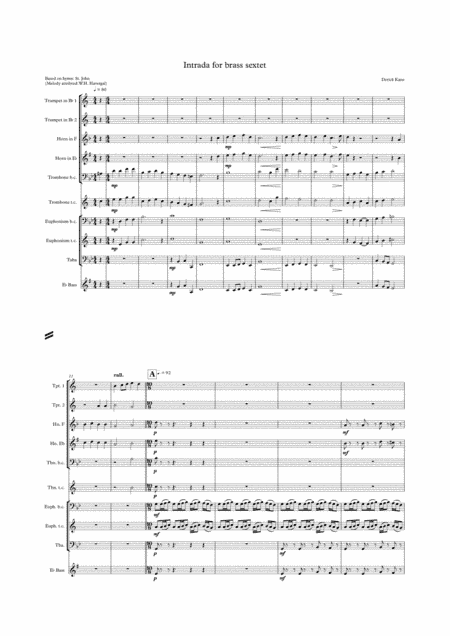 Intrada for Brass Sextet by Derick Kane (arr. Derick Kane)