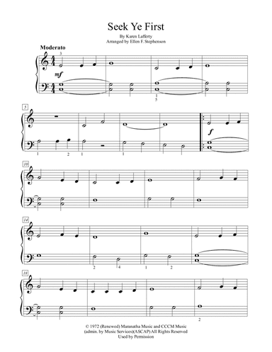Seek Ye First (arr. Ellen F. Stephenson)