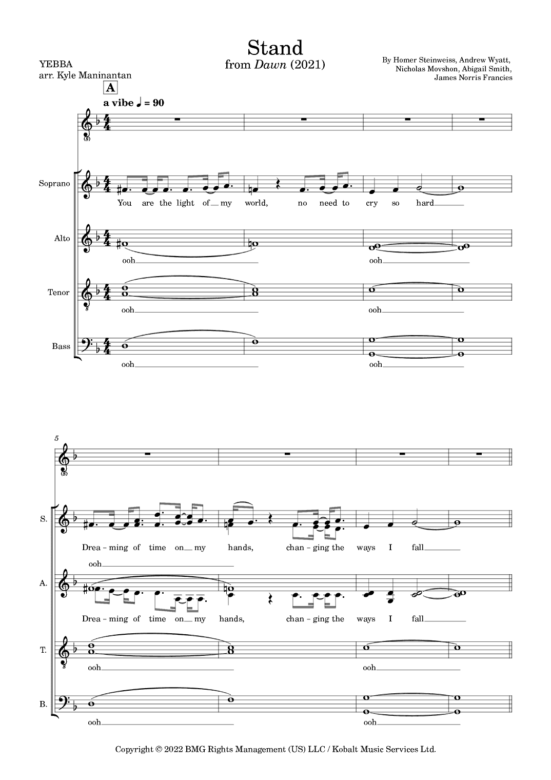 Stand (arr. Kyle Maninantan)