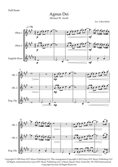 Agnus Dei (arr. Fabio Britto)