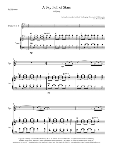 A Sky Full Of Stars (arr. Fernando Britto)
