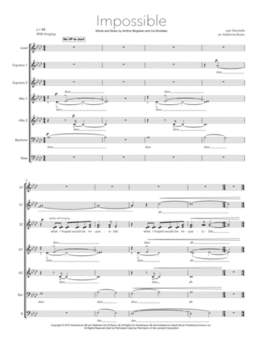 Impossible (arr. Katherine Bodor)