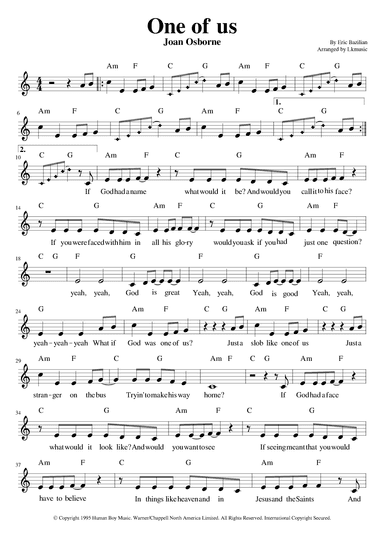 One Of Us (arr. Lkmusic)