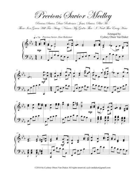 Precious Savior Medley (arr. Cydney Olson Van Duker)