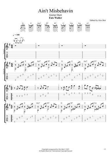 Ain't Misbehavin' (arr. Alex Bett)