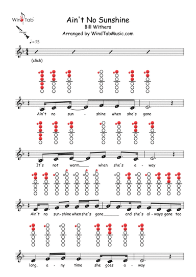 Ain't No Sunshine (arr. WindTab)