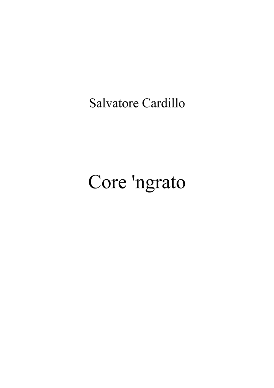 Core 'Ngrato_G -  major key (or relative minor key (arr. Albert van Niasky)