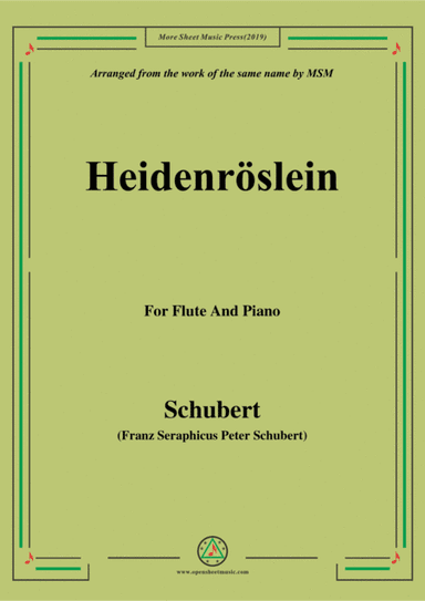 Schubert-Heidenröslein,for Flute and Piano (arr. MSM)