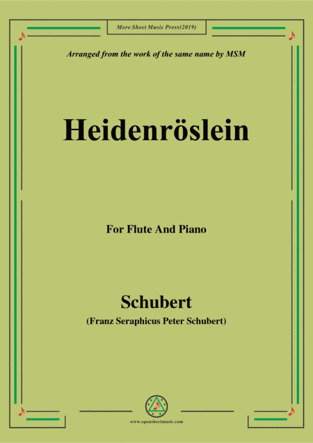Schubert-Heidenröslein,for Flute and Piano (arr. MSM)