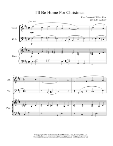 I'll Be Home For Christmas (arr. B. C. Dockery)