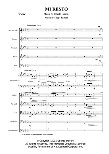 Mi resto - Score Only