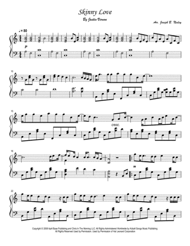 Skinny Love (arr. Joseph B. Neeley)