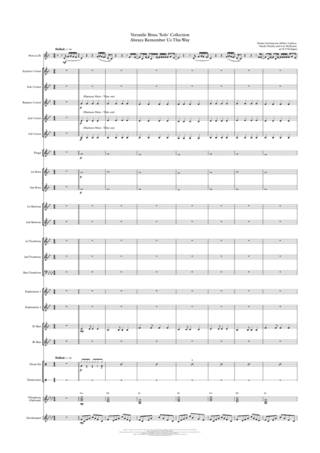 Always Remember Us This Way (arr. Kevin P Holdgate)