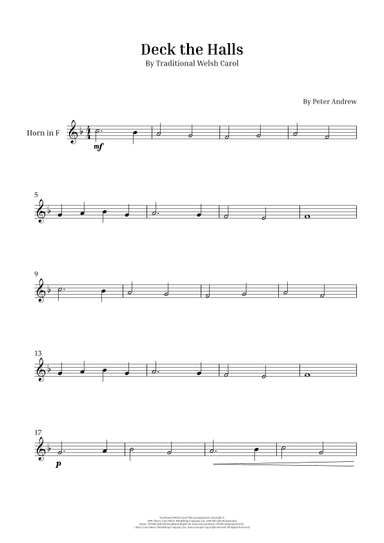 Deck the Halls (arr. Peter Andrew)