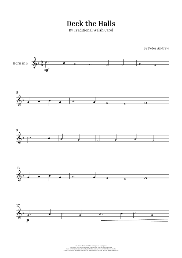 Deck the Halls (arr. Peter Andrew)