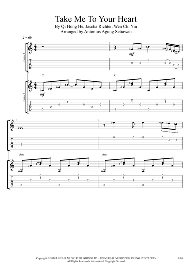 Take Me To Your Heart (arr. Antonius Agung Setiawan)