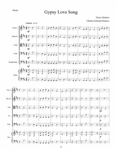 Gypsy Love Song--String Orchestra Set (arr. Charles Edward Holmes)