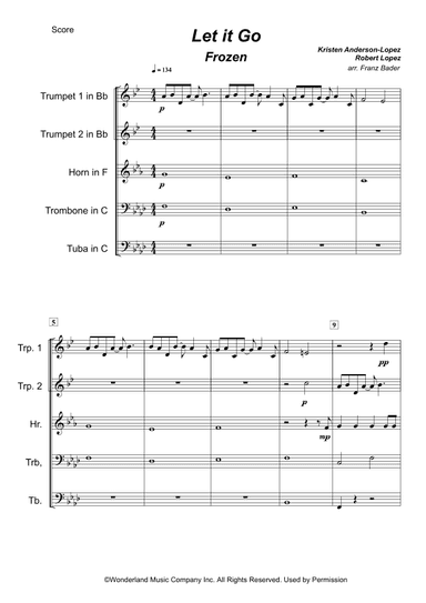 Let It Go (arr. Franz Bader moringa-music.com)