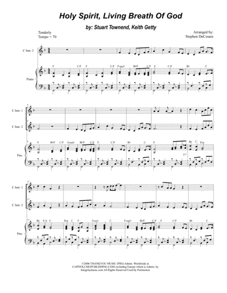 Holy Spirit, Living Breath Of God (arr. Stephen DeCesare)
