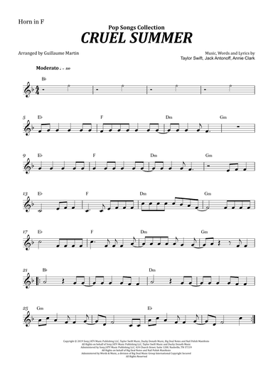 Cruel Summer (arr. Guillaume Martin)