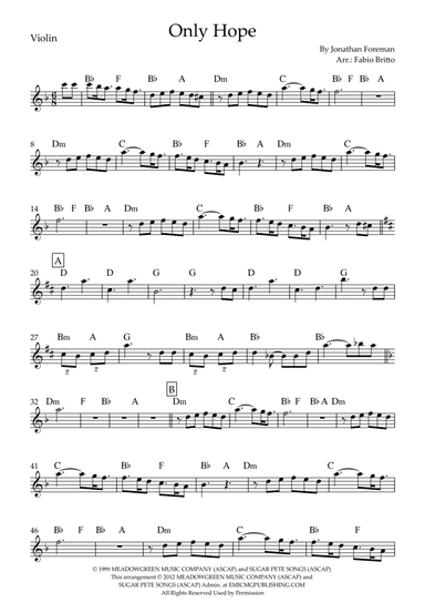 Only Hope (arr. Fabio Britto)