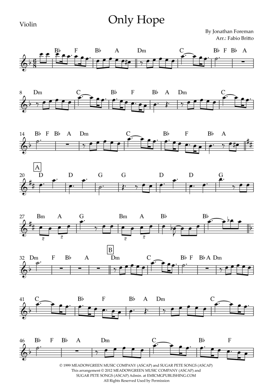 Only Hope (arr. Fabio Britto)