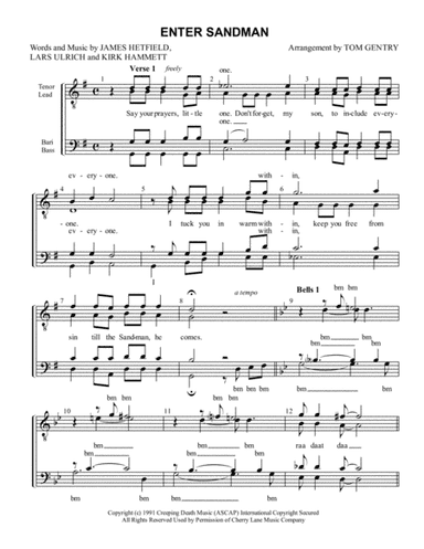 Enter Sandman (arr. Tom Gentry)