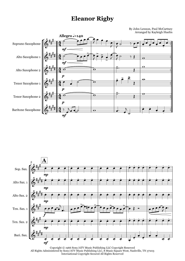 Eleanor Rigby (arr. Kayleigh Huelin)