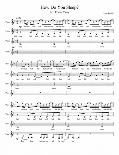 How Do You Sleep? (arr. Emma Curry)