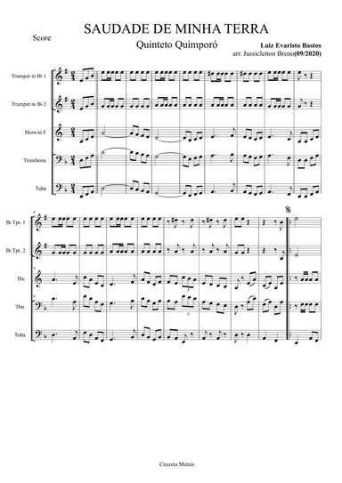 Saudade de minha terra (arr. Jussicleiton Breno)