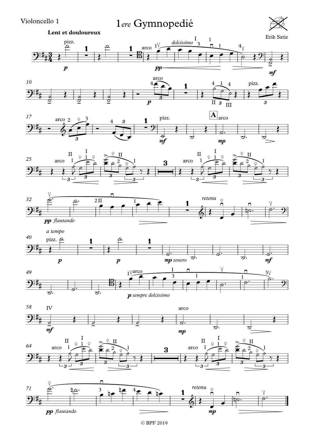 Gymnopedie No. 1 (arr. Branimir Pusticki)