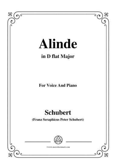 Schubert-Alinde,in D flat Major,Op.81,No.1,for Voice and Piano (arr. MSM)