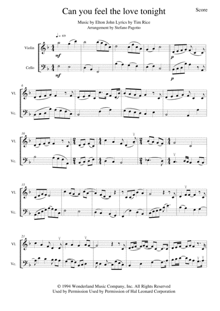 Can You Feel The Love Tonight (arr. Stefano Pagotto)