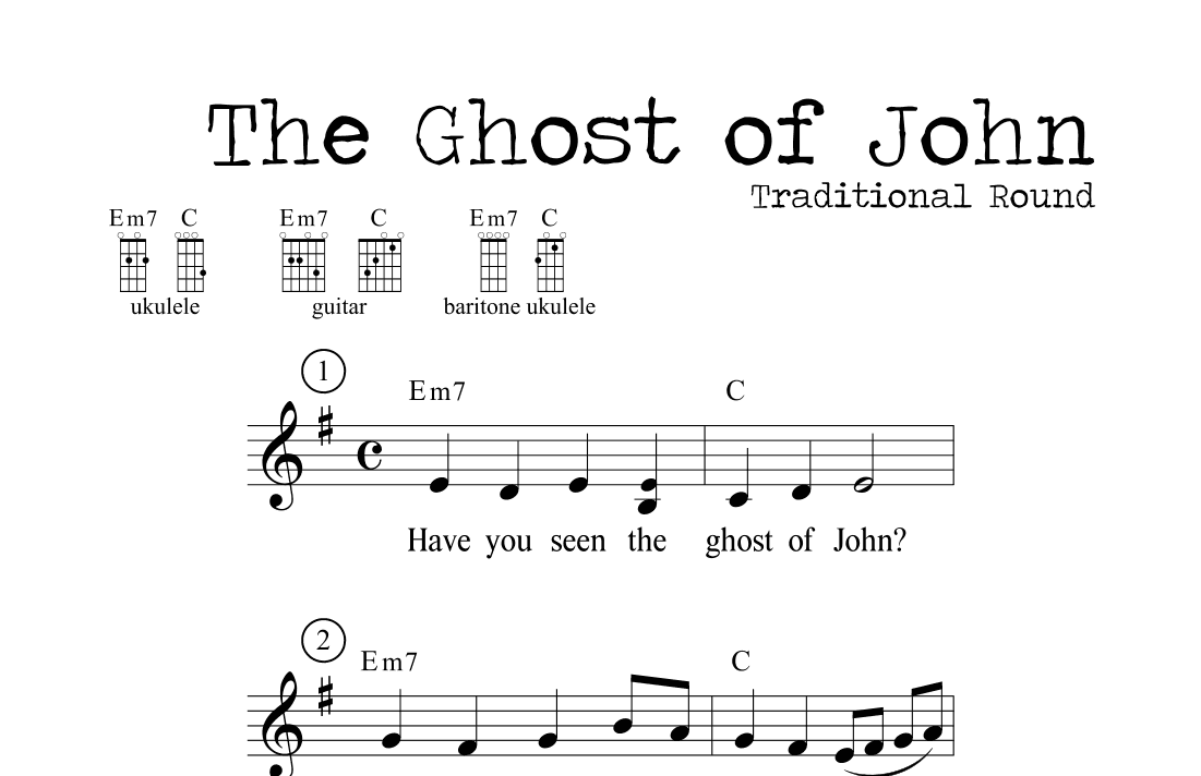 The Ghost of John (Round) (arr. M. Ryan Taylor)