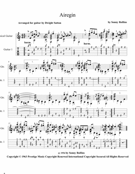 Airegin (arr. Dwight Sutton)
