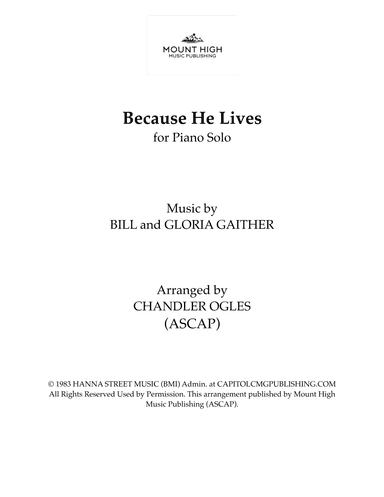 Because He Lives (arr. Chandler Ogles)