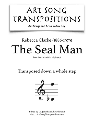 CLARKE: The Seal man (transposed down a whole step) (arr. ArtSongTranspositions.com)