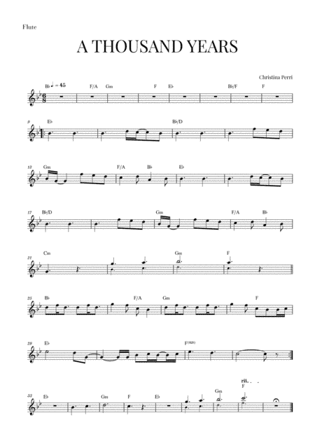 A Thousand Years (arr. Cadenza Editions)