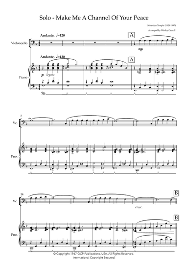 Make Me A Channel Of Your Peace (prayer Of St. Francis) (arr. Wesley Carroll)