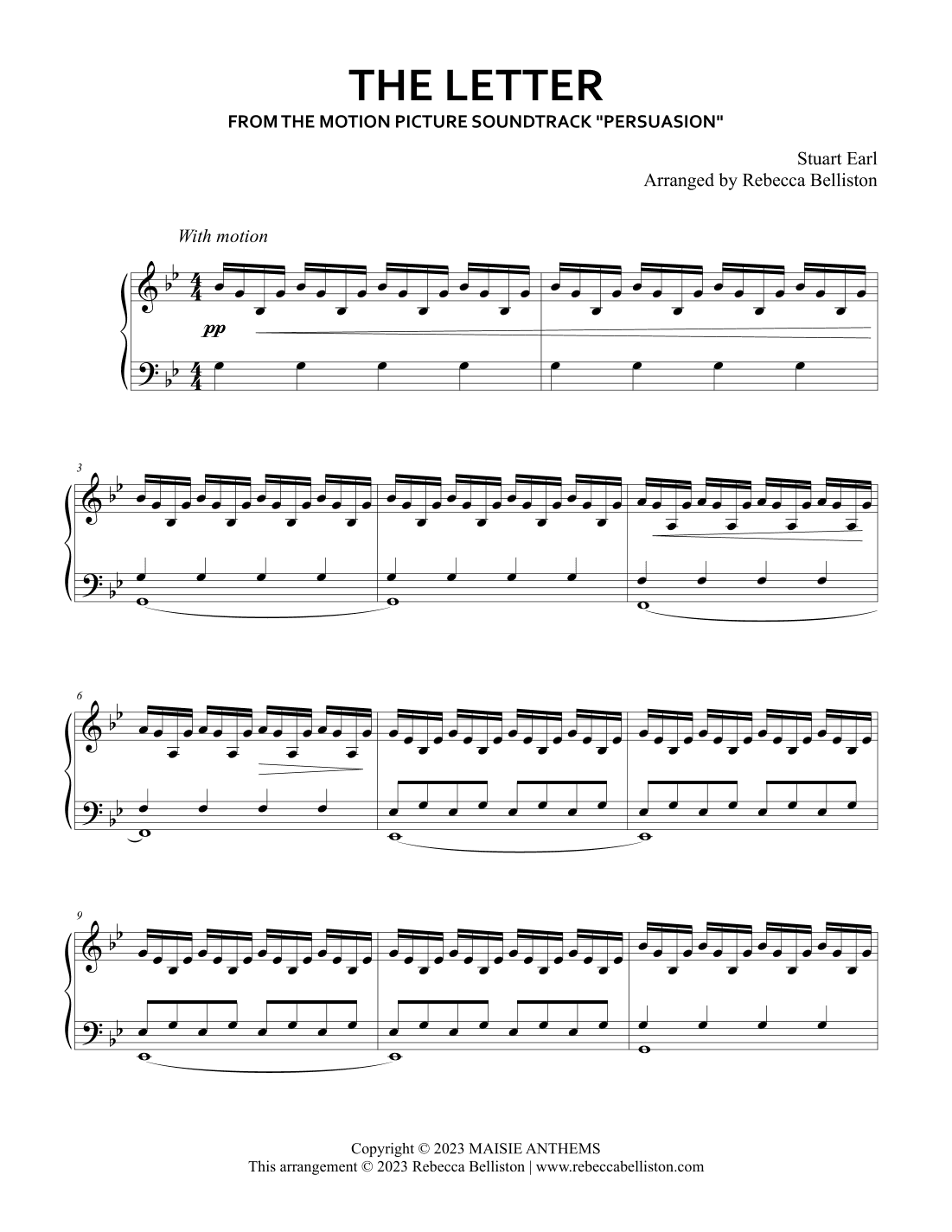 The Letter (arr. Rebecca Belliston)