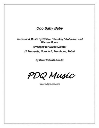 Ooo Baby Baby (arr. David Kolinski-Schultz)