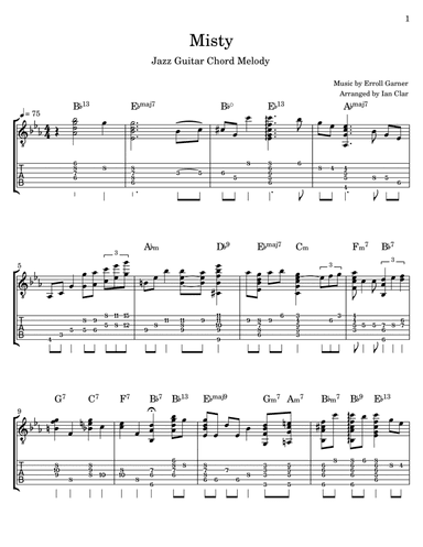 Misty (arr. Ian Clar)
