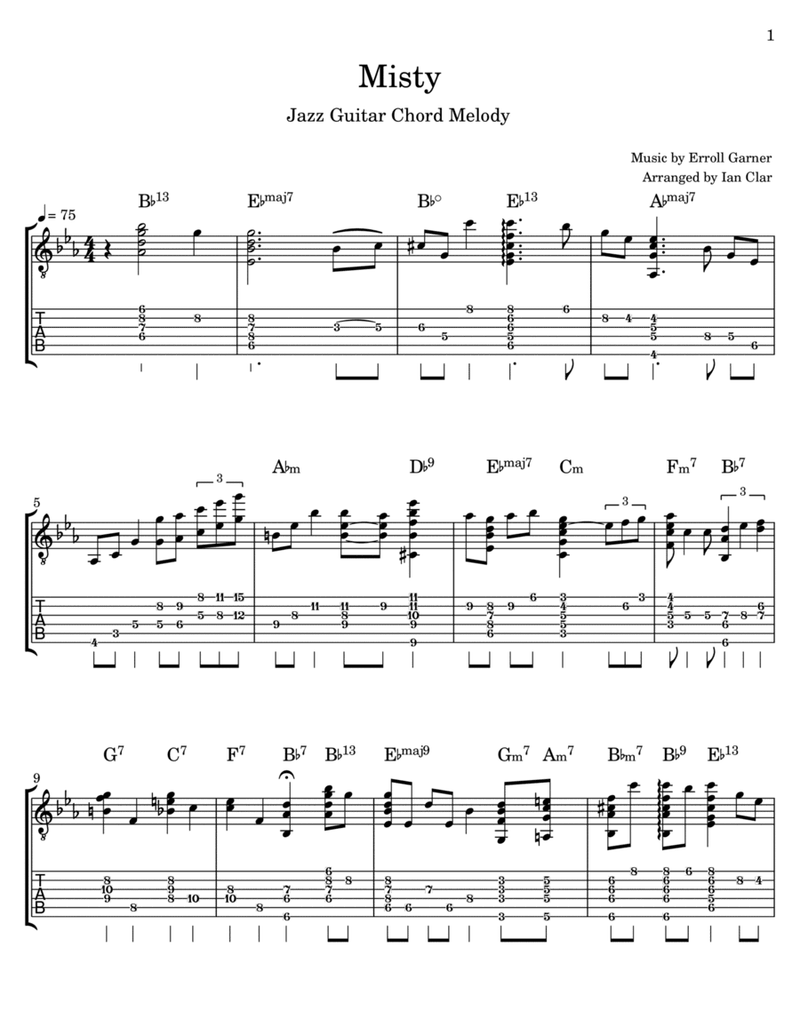 Misty (arr. Ian Clar)