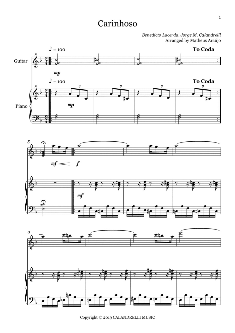 Carinhoso (arr. Matheus Araújo)