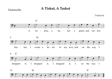 A Tisket, A Tasket (Easy) (arr. Wesley S. SIlva)