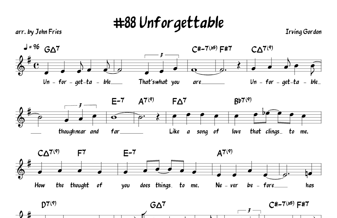 Unforgetable (arr. John Fries)