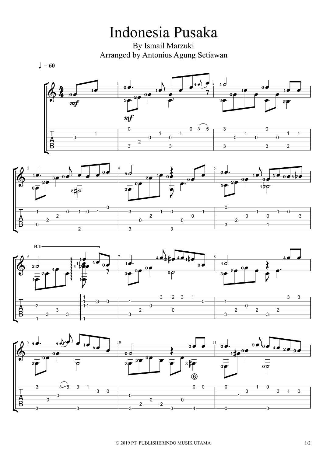 Bunga Anggrek (arr. Antonius Agung Setiawan)