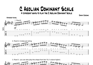 C Aeolian Dominant Scale (4 Ways to Play)