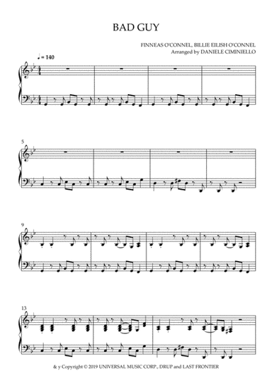 Bad Guy (arr. Daniele Ciminiello)