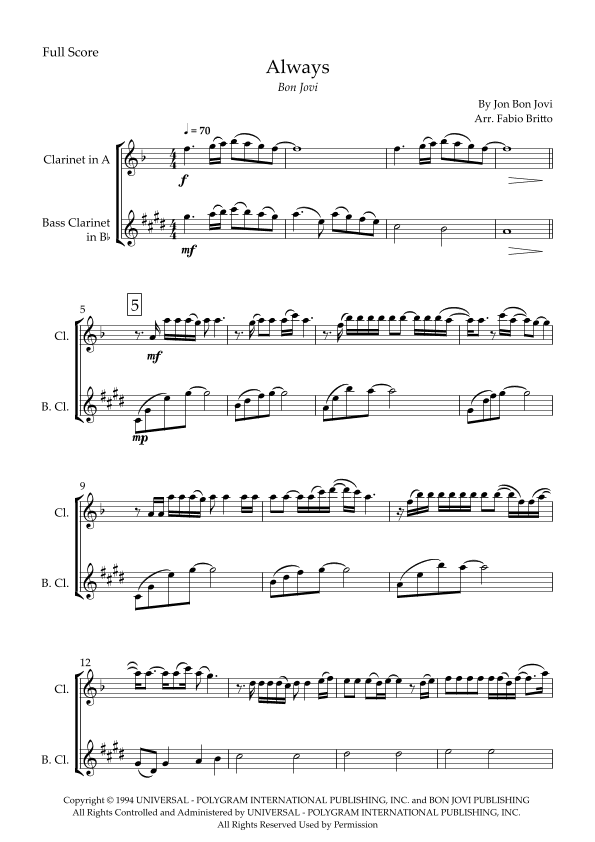 Always (arr. Fabio Britto)